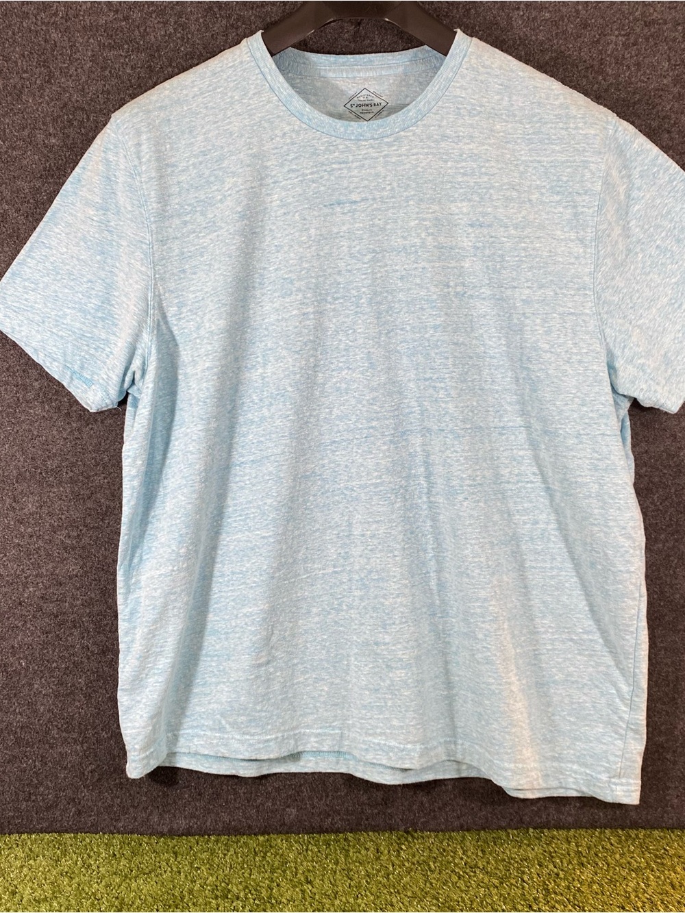 St John’s Bay Legacy Tee Shirt Men’s Size XXL Short Sleeve Blue White Easy Care